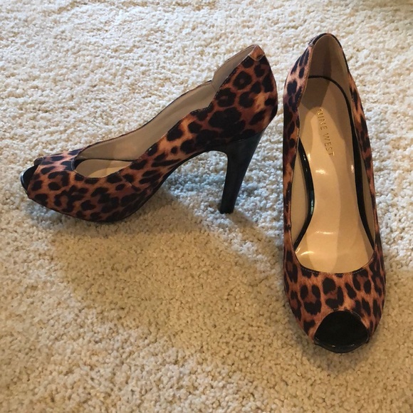 Nine West Leopard Heels - New 7.5 - Picture 2 of 4
